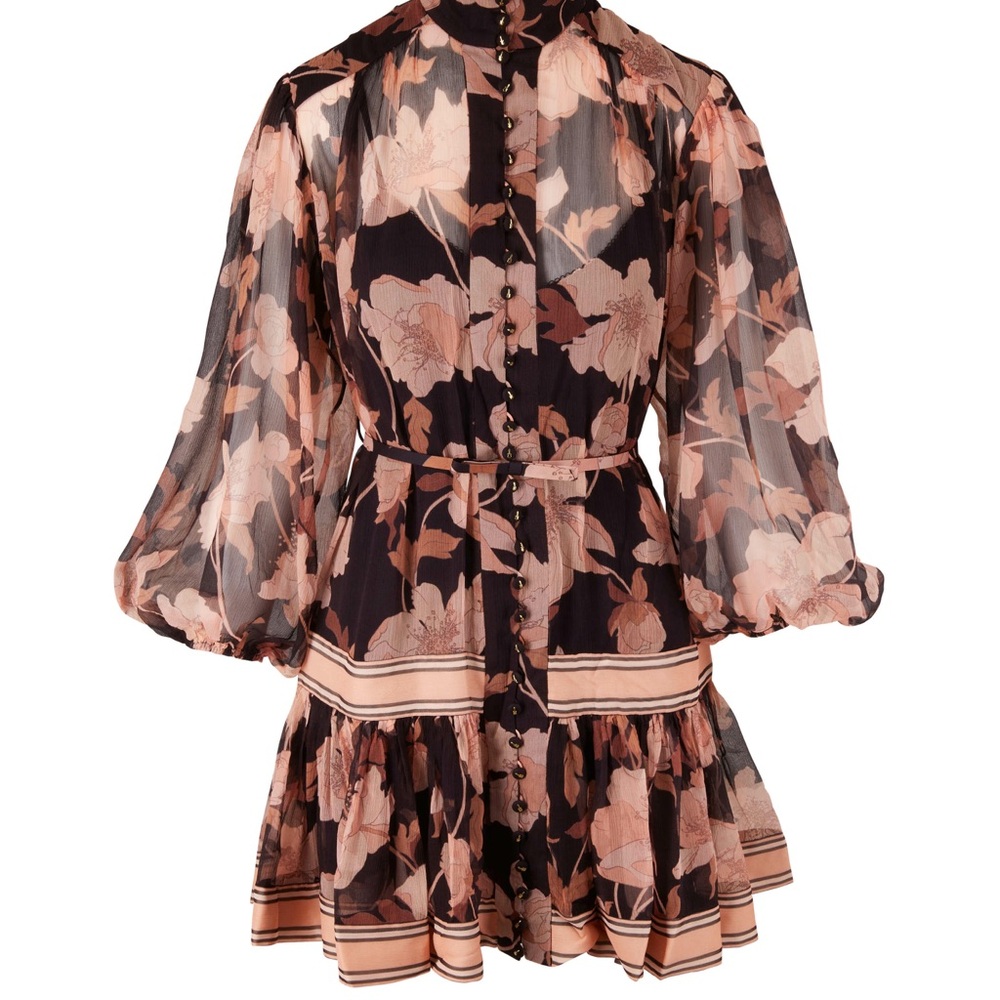 Zimmermann Black Concert Peonies Dress